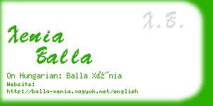 xenia balla business card